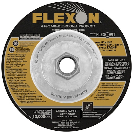 Flexovit DEPRESSED CENTER GRINDING WHEEL A2224H